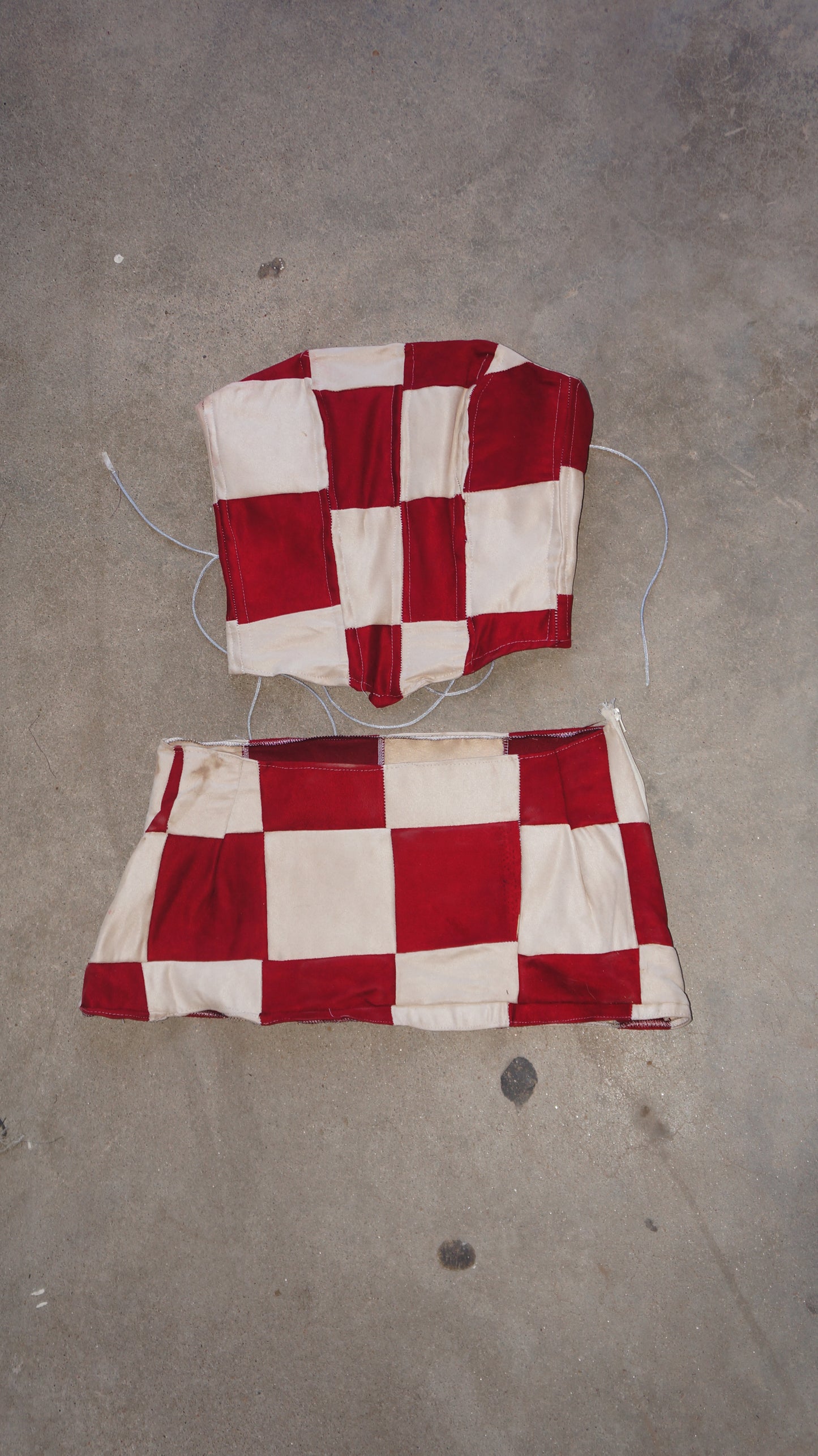 “Checkmate” Corset + Mini Skirt