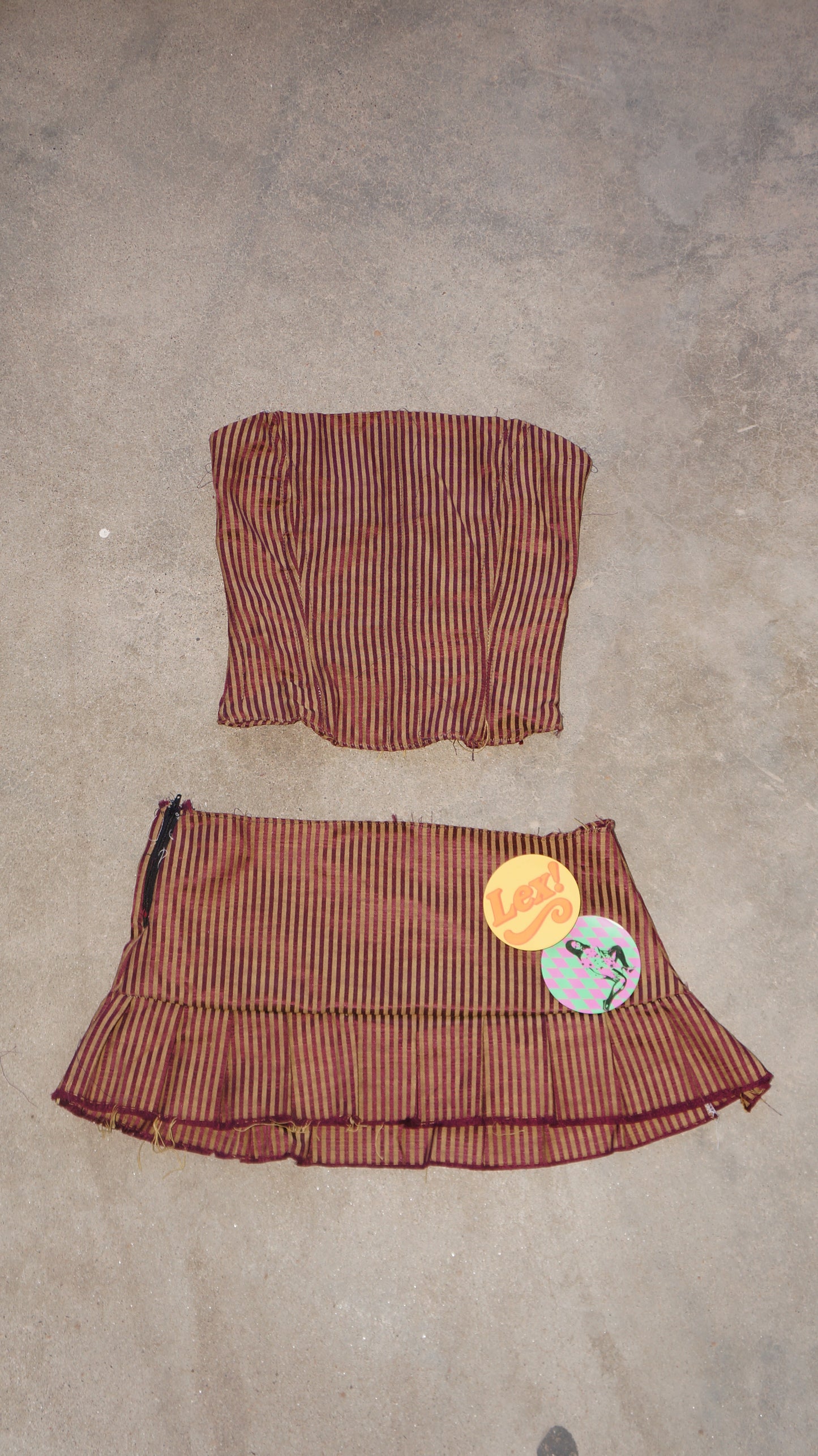 “Houdini” Corset + Pleated Mini