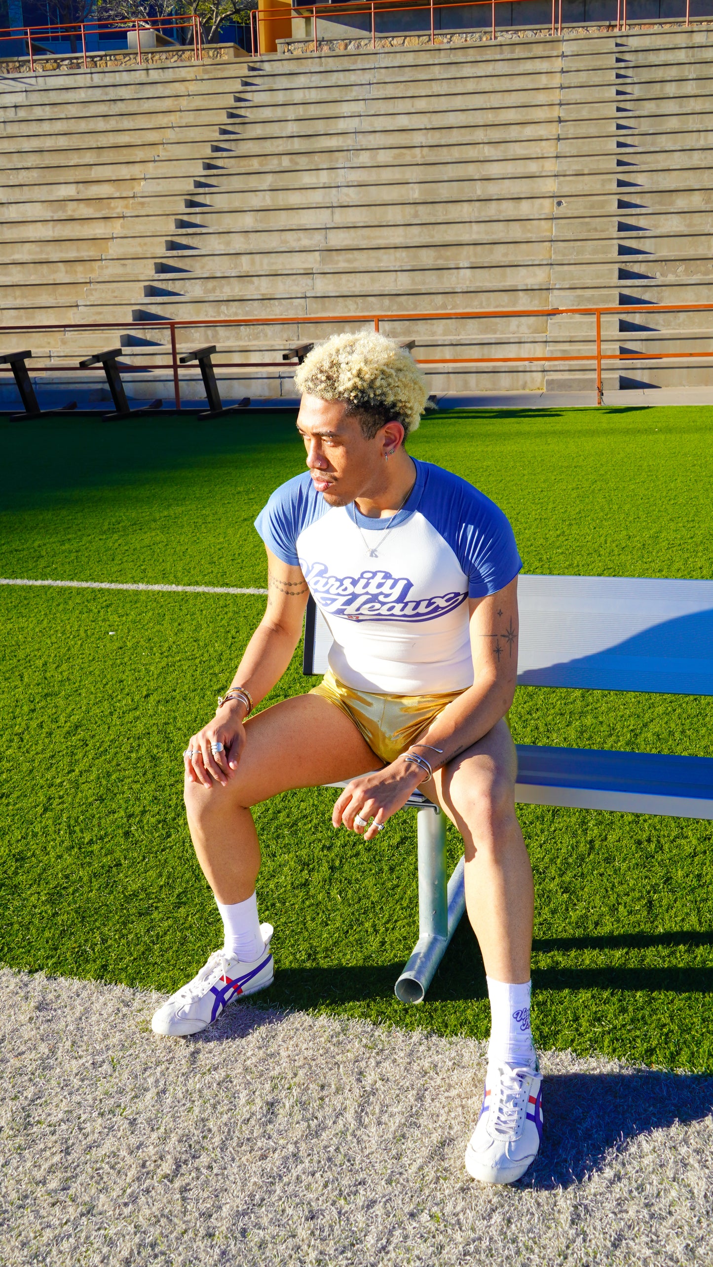 "Team Player" Gold Micro Shorts