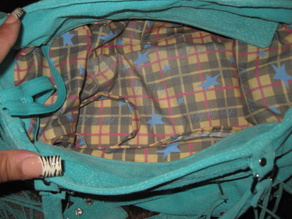"Aquamarine" Suede handbag