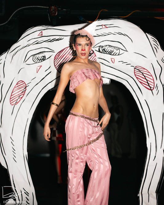 “Cotton Candy Striper” Pant + Micro Skirt