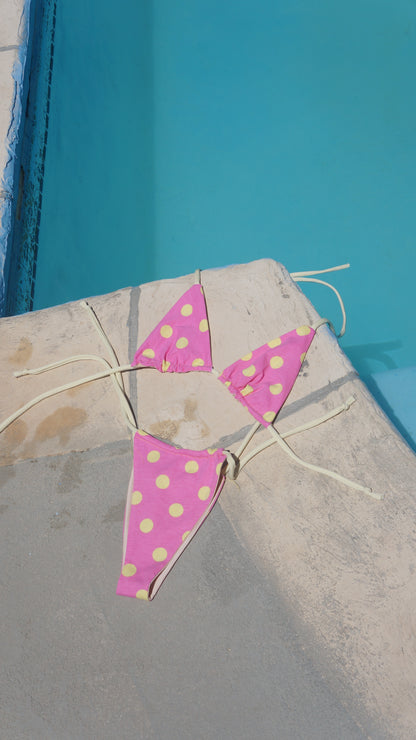 “Itsy Bitsy” Pink Polka Dot Bikini Bottoms