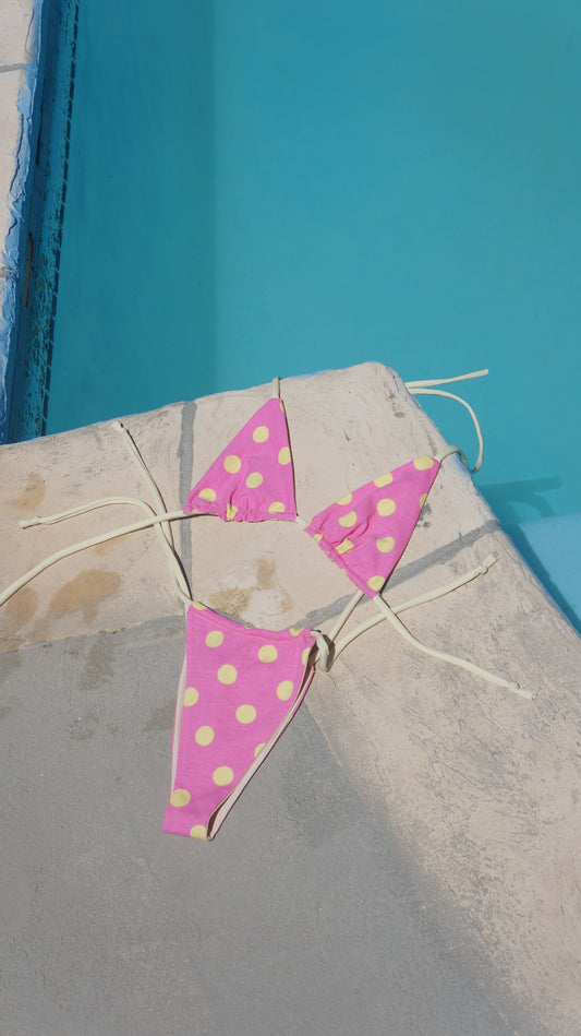 “Itsy Bitsy” Pink Polka Dot Bikini Bottoms