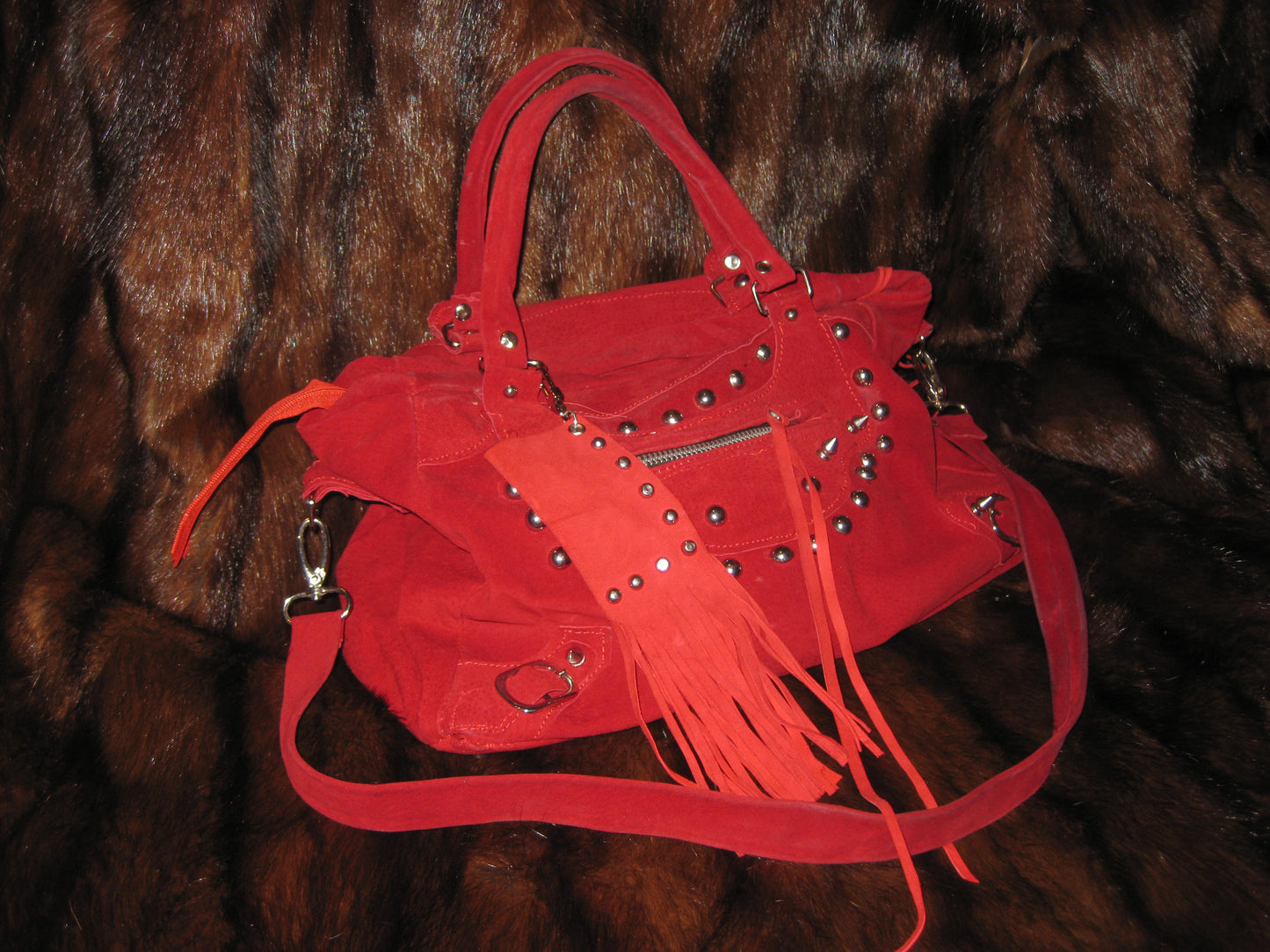 "Bloodlust" Suede Handbag