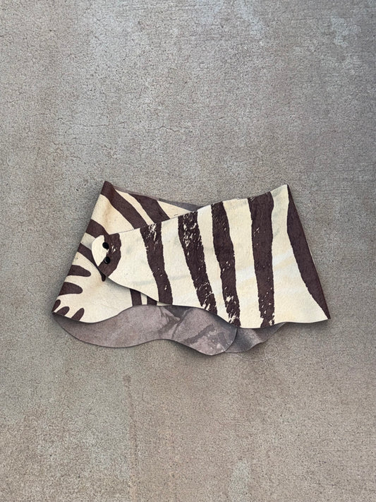 "Zebralicious" low waist micro skirt