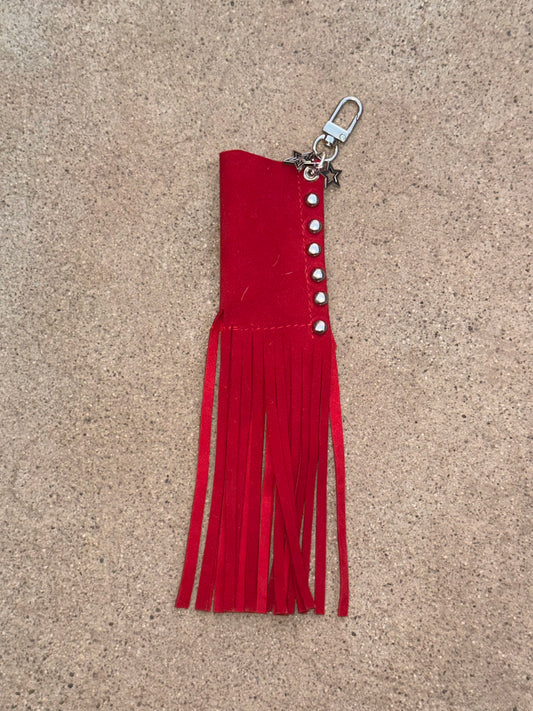 "Cherry" Suede fringe lighter case