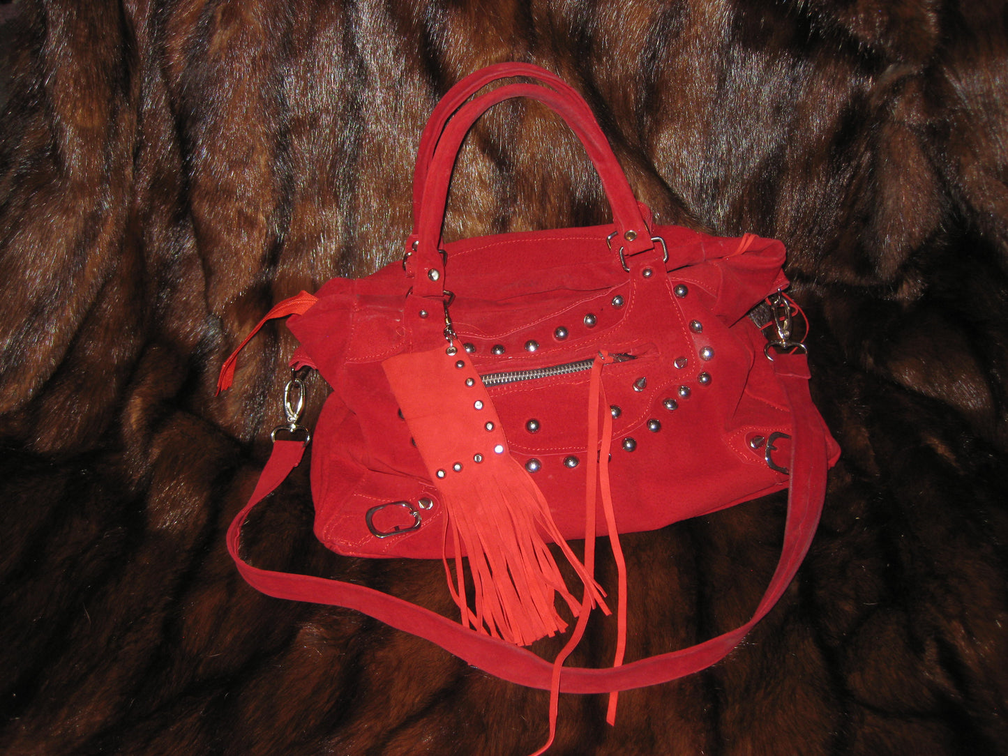 "Bloodlust" Suede Handbag
