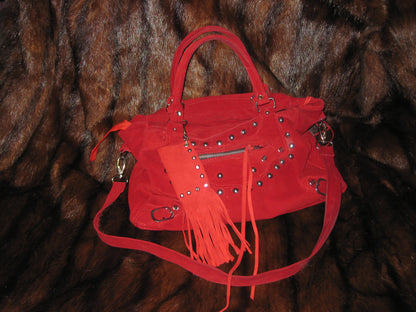 "Bloodlust" Suede Handbag