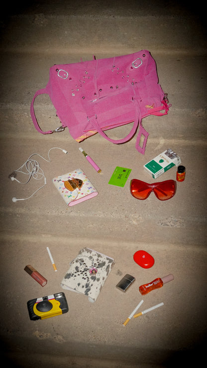 "Bubble Pop Electric" Suede Bag