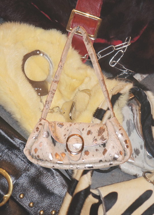 "Moo-tallic" Baguette bag